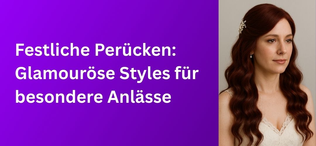 Glamouröse Perücke mit Wellen und Volumen, ideal für festliche Anlässe